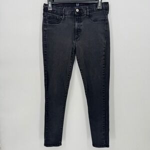 GAP Women's Faded Black Cropped Ankle Favorite Jegging Jeans Size 30 Regular